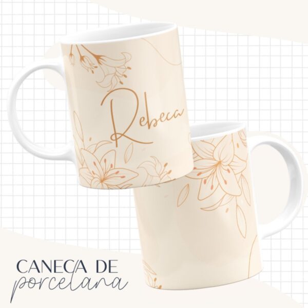 Arte Caneca Bege - Arquivo Digital