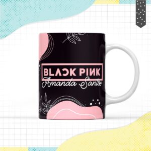 arte caneca black pink arquivo digital personalizacao