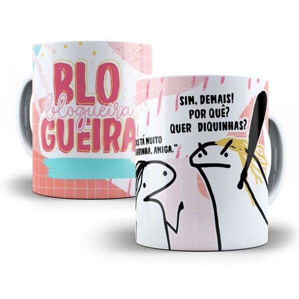 Arte Caneca Blogueira Flork Profissões Sublimação Jpg