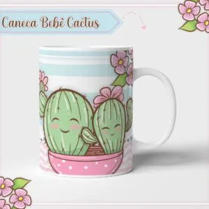 Arte Caneca Cactus - Arquivo Digital