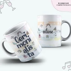 Arte Caneca Cerimonialista Feminina - Arquivo Digital 3 Arte Caneca Cerimonialista Feminina - Arquivo Digital