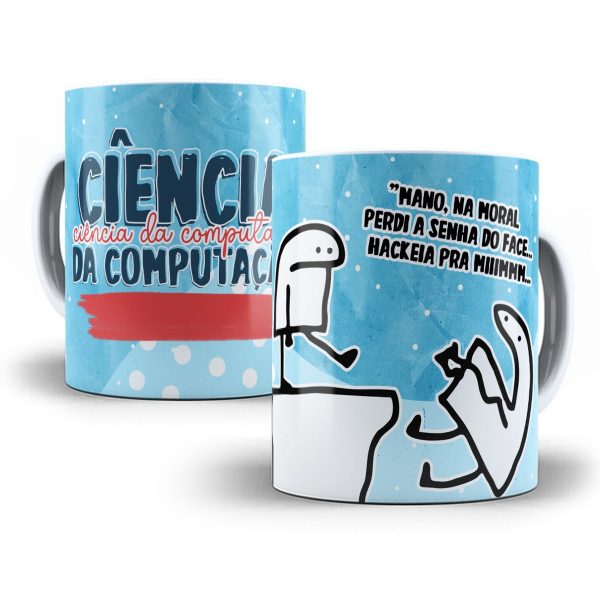 Arte Caneca Ciência Computação Flork Profissões Sublimação