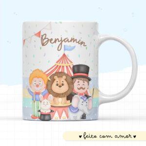 arte caneca circo aquarela arquivo digital