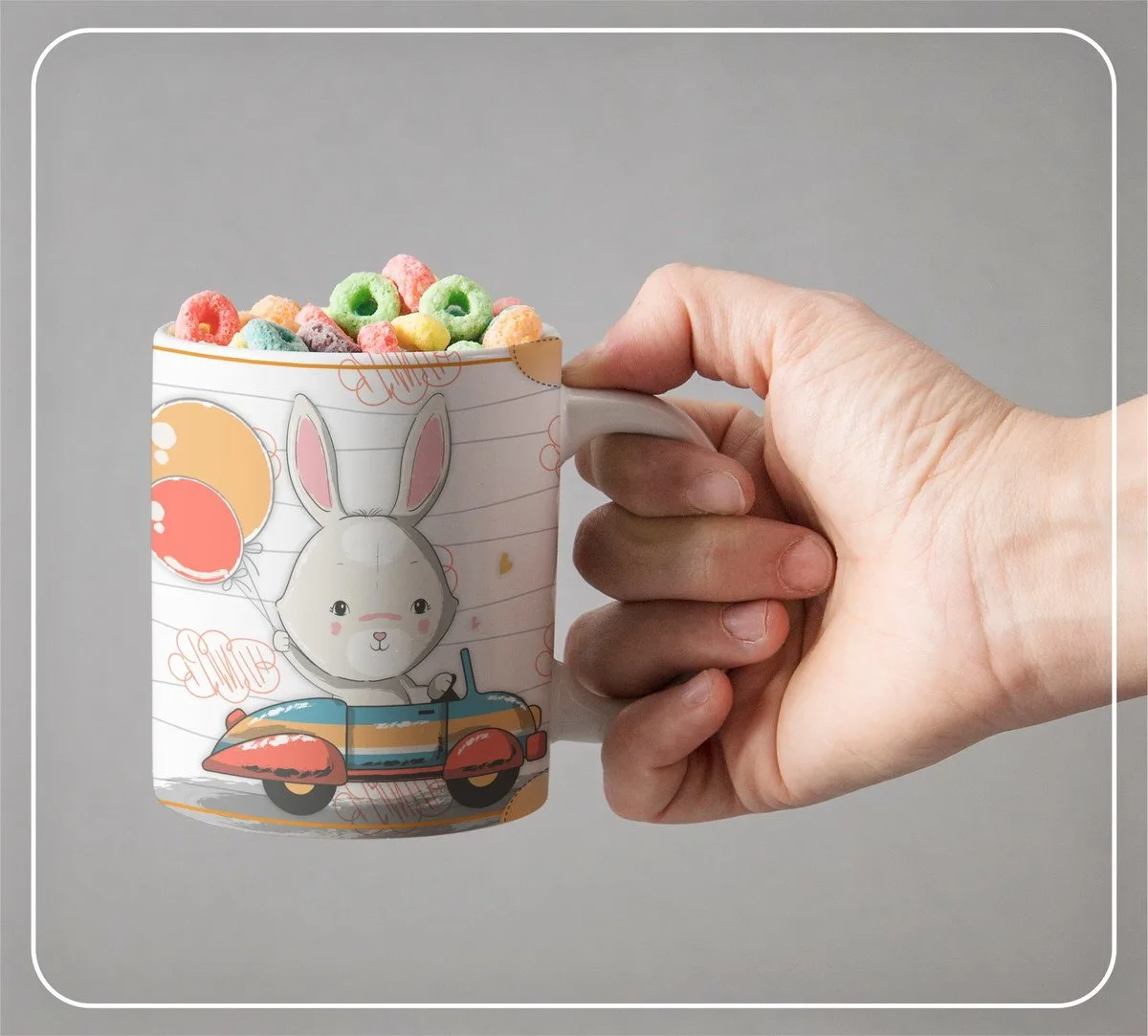 Arte Caneca Coelhinho - Arquivo Digital