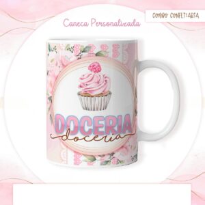 arte caneca confeitaria 1 arquivo digital sublimacao xicaras