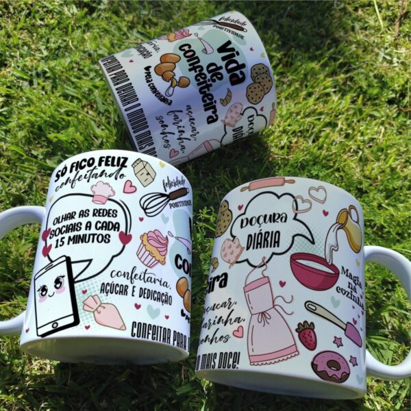 Arte Caneca Confeiteira - Png