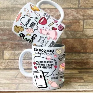 Arte Caneca Confeiteira - Png