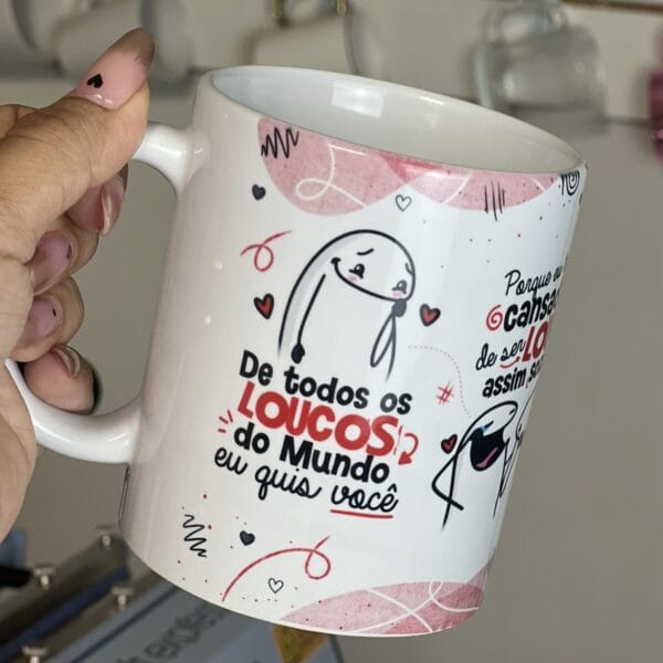 Arte Caneca De todos Os Loucos Do Mundo Clarice Falcão Flork