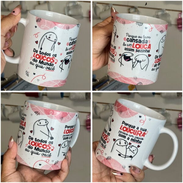 Arte Caneca De todos Os Loucos Do Mundo Clarice Falcão Flork