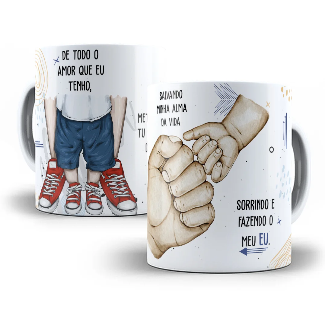 Arte Caneca Dia dos Pais Música De Todo O Amor Que Eu Tenho