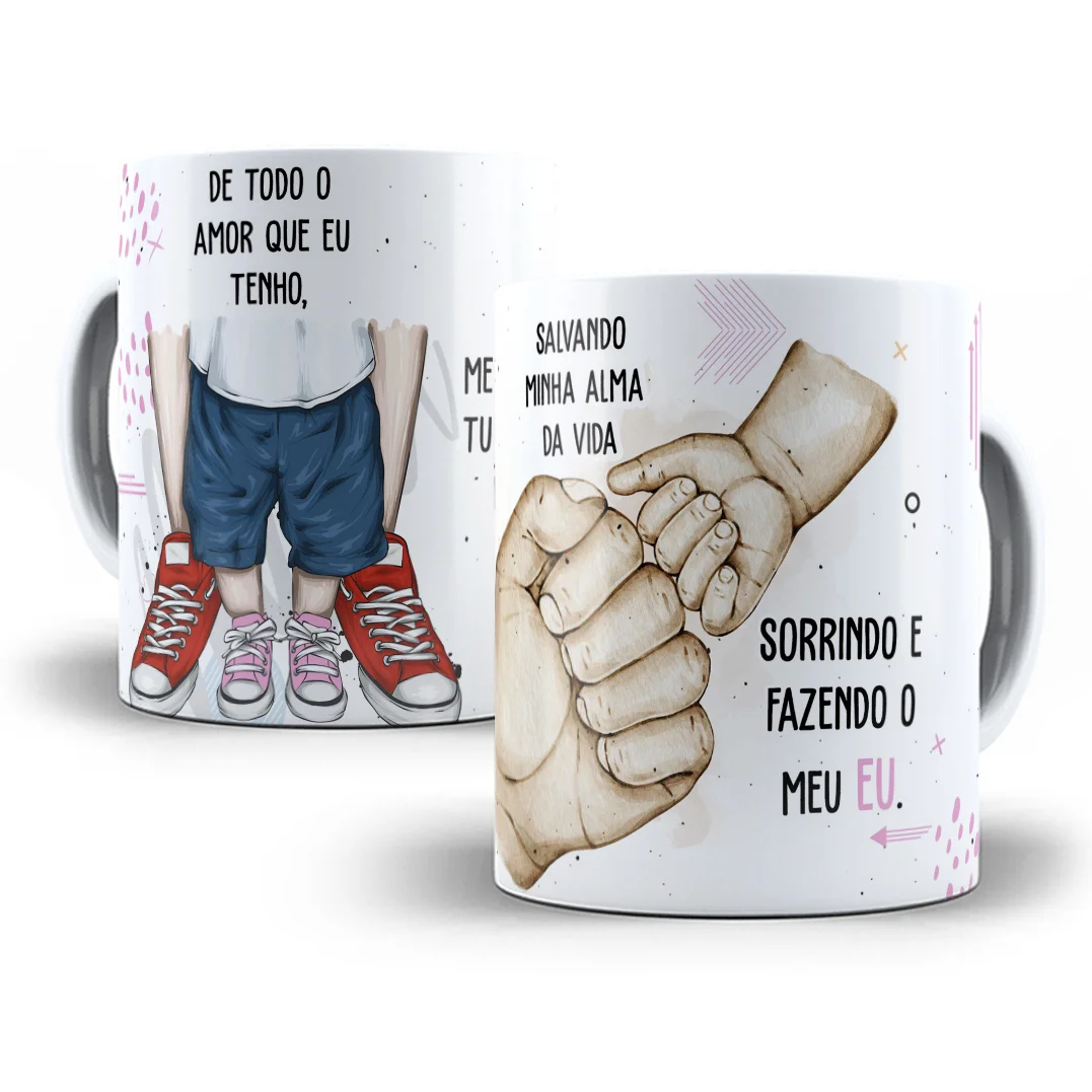 Arte Caneca Dia dos Pais Música De Todo O Amor Que Eu Tenho