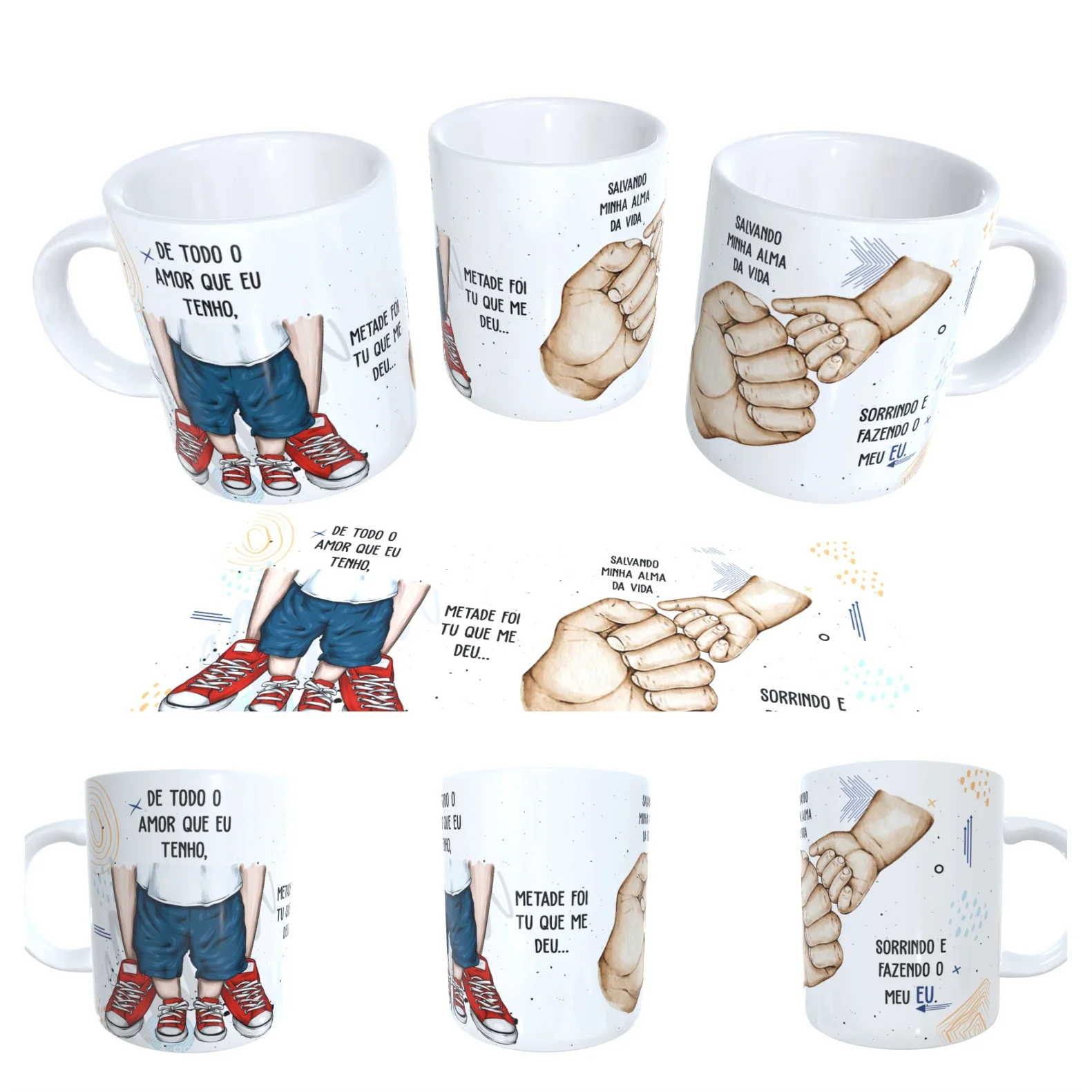 Arte Caneca Dia dos Pais Música De Todo O Amor Que Eu Tenho