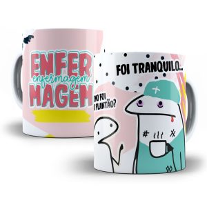 Arte Caneca Enfermagem Flork Profissões Sublimação Jpg