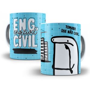Arte Caneca Engenharia Civil Flork Profissões Sublimação Jpg