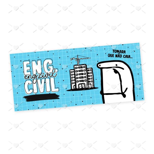 Arte Caneca Engenharia Civil Flork Profissões Sublimação Jpg