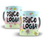 Arte Caneca Estilizada com Tema Profissional de Psicologia