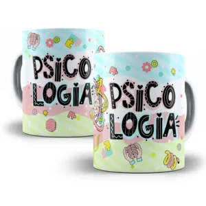 Arte Caneca Estilizada com Tema Profissional de Psicologia