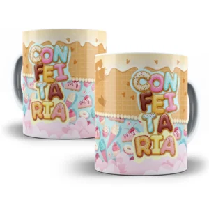 Arte Caneca Estilo Confeitaria Com Donuts e Tortas