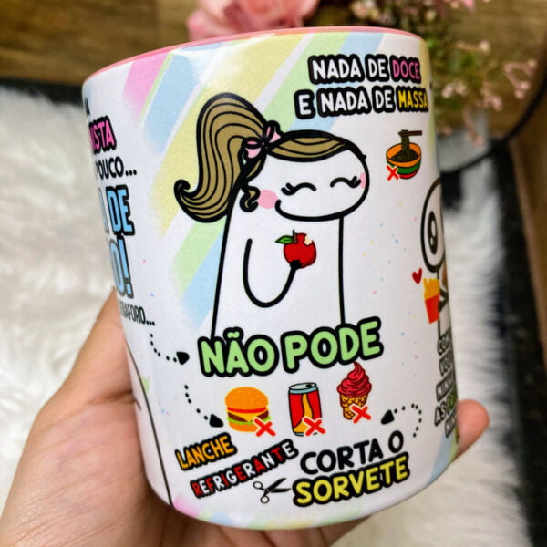 Arte Caneca Flork Nutricionista Dieta É coisa de Louco Png