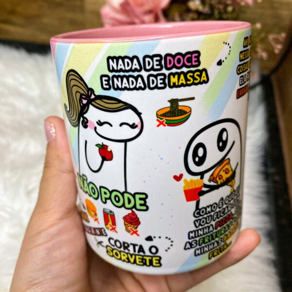 Arte Caneca Flork Nutricionista Dieta É coisa de Louco Png