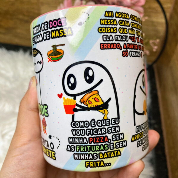 Arte Caneca Flork Nutricionista Dieta É coisa de Louco Png