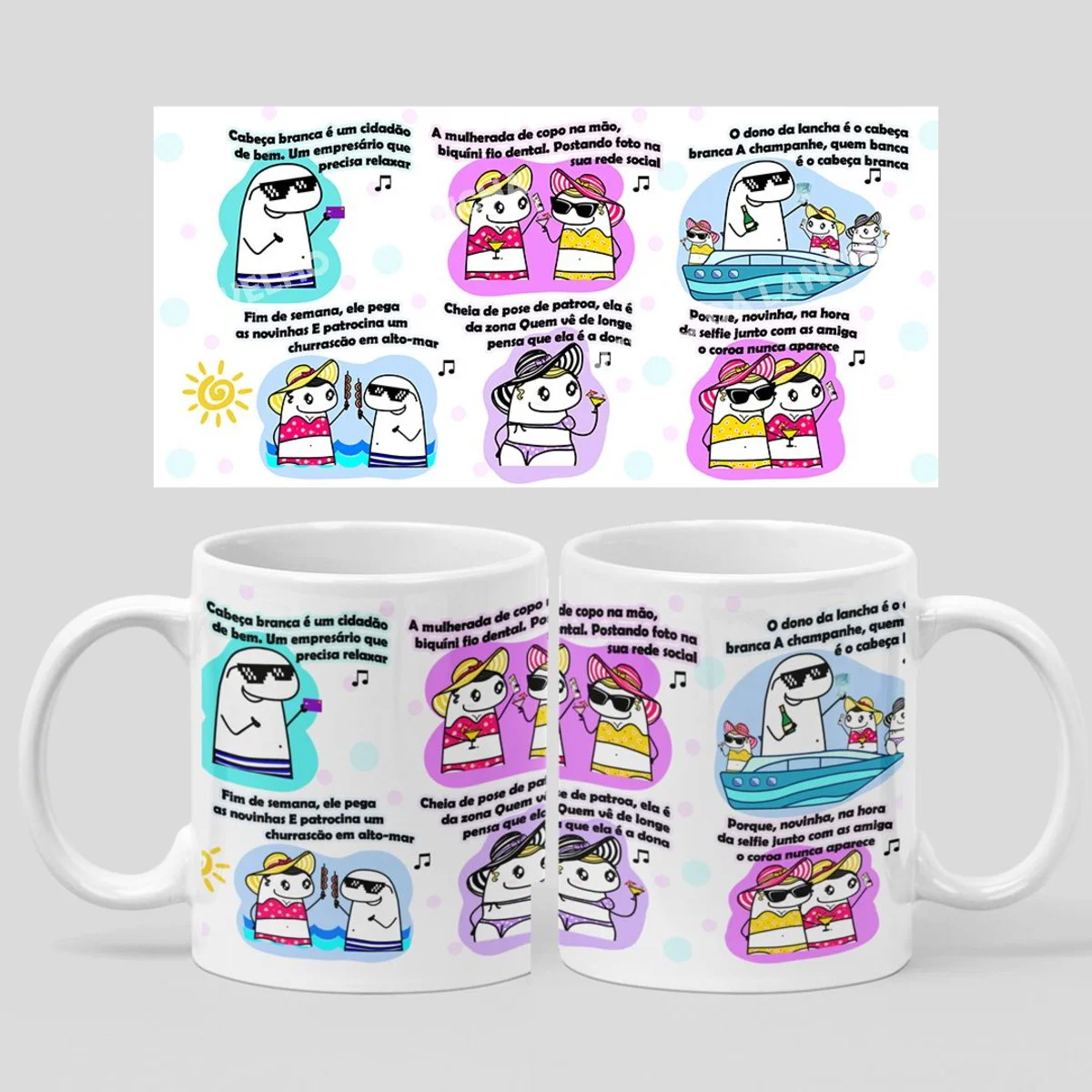 Arte Caneca Flork O Dono Da Lancha É O Cabeça Branca Png