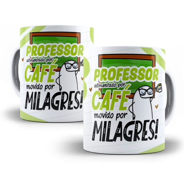 Arte Caneca Flork Professor Alimentado Por Café Arquivo Png