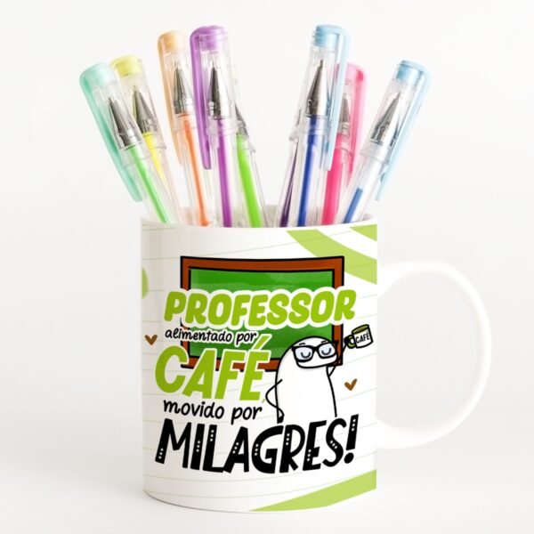 Arte Caneca Flork Professor Alimentado Por Café Arquivo Png