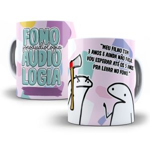 Arte Caneca Fonoaudiologia Flork Profissões Sublimação Jpg