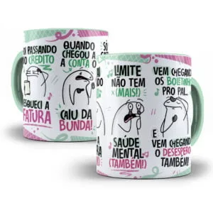 Arte Caneca Fui Passando no Crédito Esqueci a Fatura Rosa 16 Arte Caneca Fui Passando no Crédito Esqueci a Fatura Rosa
