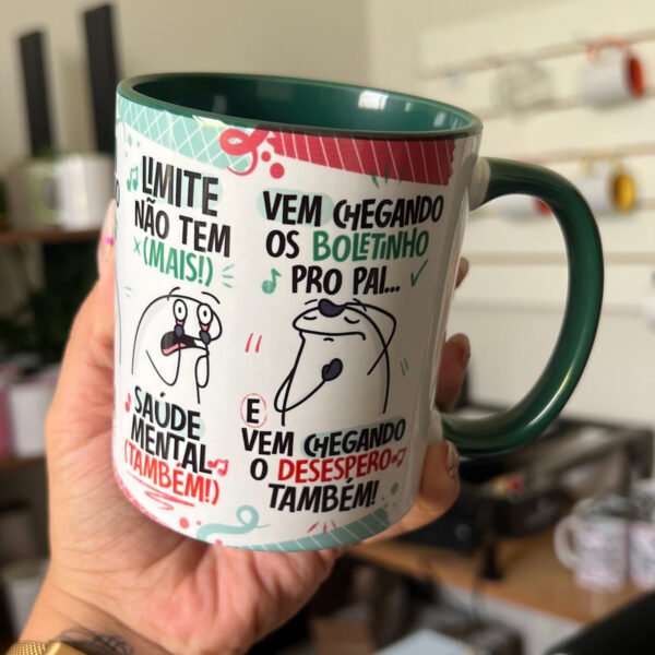 Arte Caneca Fui Passando no Crédito Esqueci a Fatura Verde