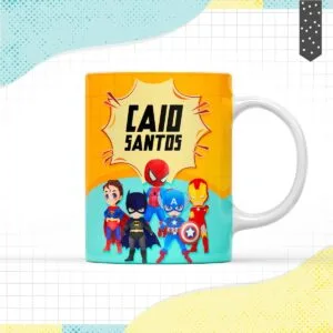Arte Caneca Heróis - Arquivo Digital