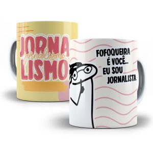 Arte Caneca Jornalismo Flork Profissões Sublimação Jpg