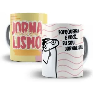 Arte Caneca Jornalismo Flork Profissões Sublimação Jpg