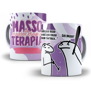 Arte Caneca Massoterapia Flork Profissões Sublimação Jpg