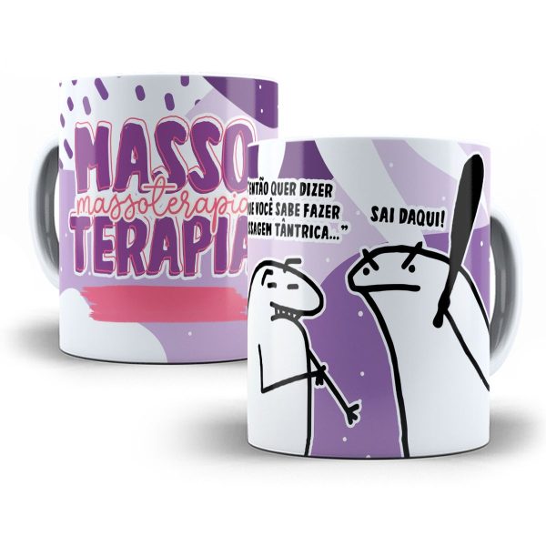 Arte Caneca Massoterapia Flork Profissões Sublimação Jpg