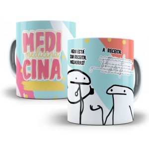 Arte Caneca Medicina Flork Profissões Sublimação Jpg