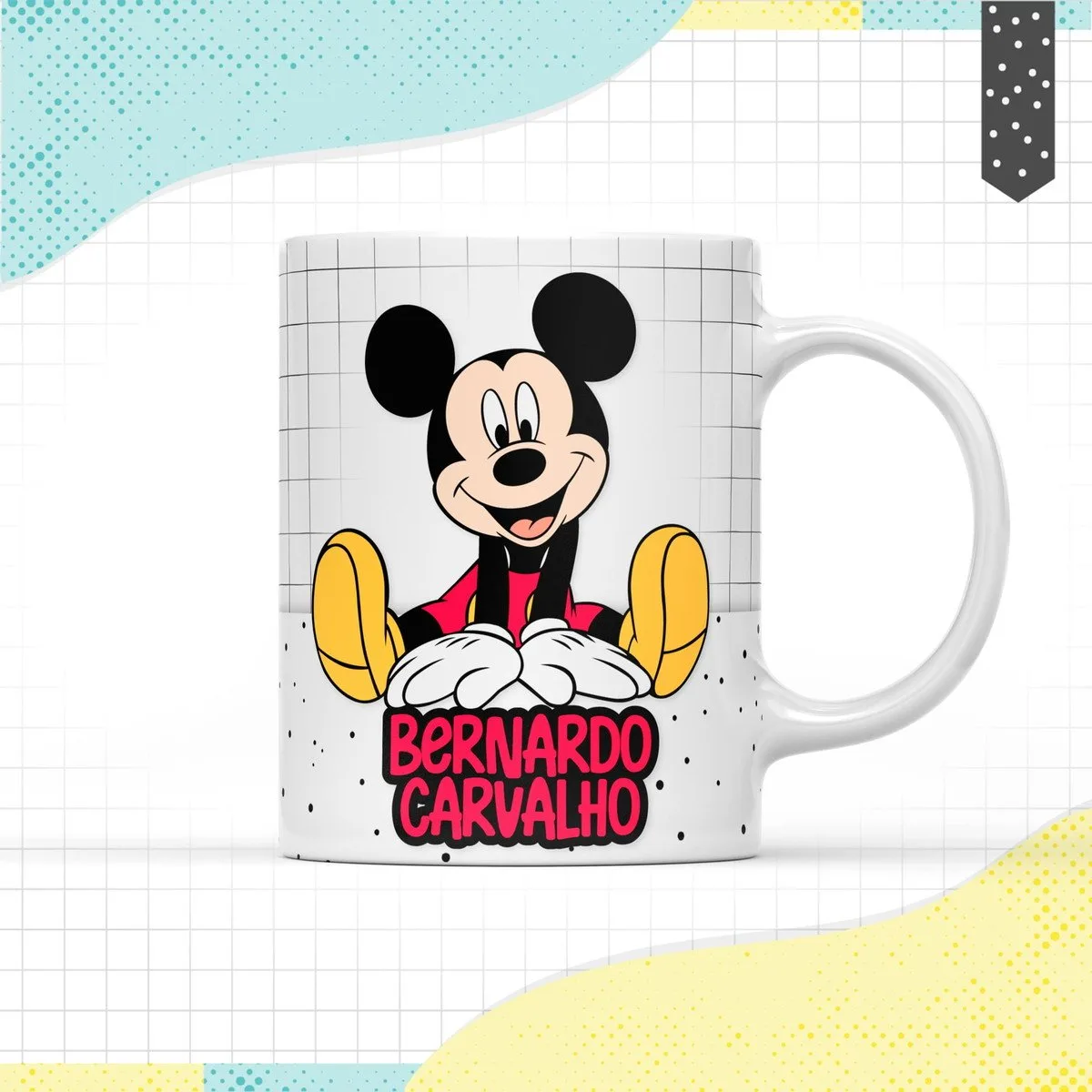 Arte Caneca Mickey - Arquivo Digital