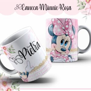 arte caneca minnie rosa arquivo digital arte para caneca