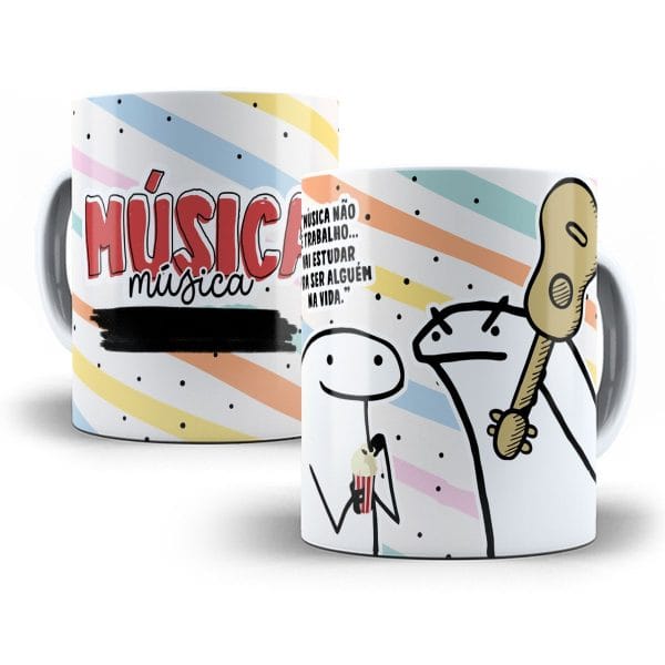 Arte Caneca Música Musicista Flork Profissões Sublimação Jpg