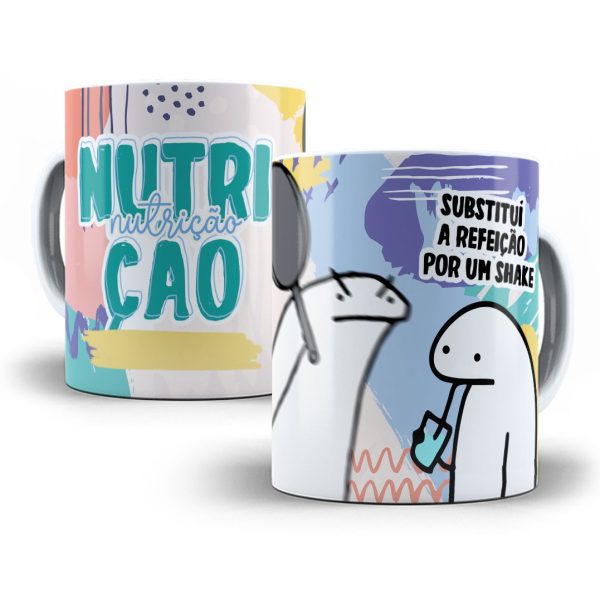 Arte Caneca Nutrição Flork Profissões Sublimação Jpg