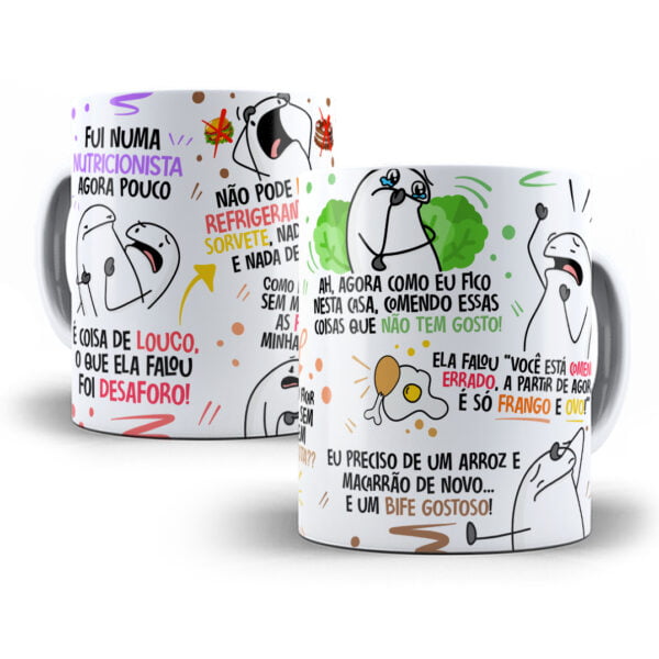 Arte Caneca Nutricionista Flork Música Paródia Arquivo Png