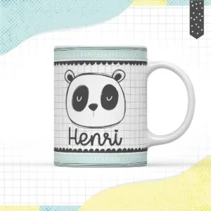 Arte Caneca Panda Menino - Arquivo Digital