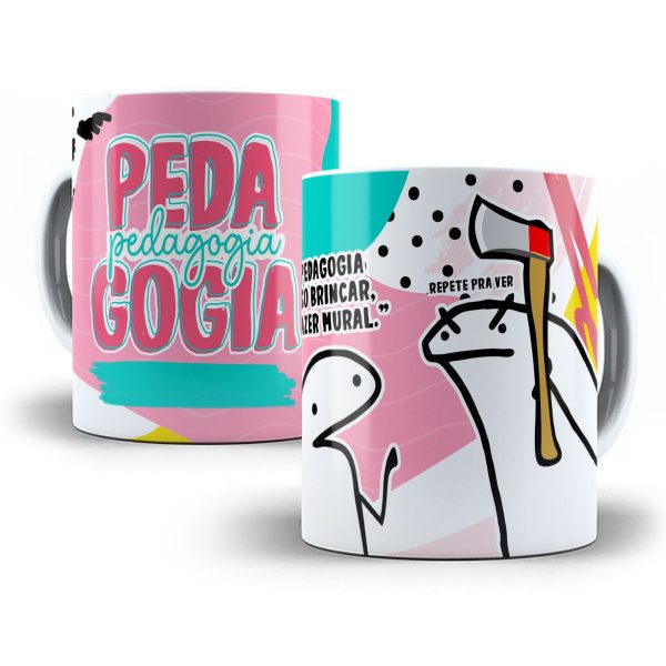 Arte Caneca Pedagogia Flork Profissões Sublimação Jpg