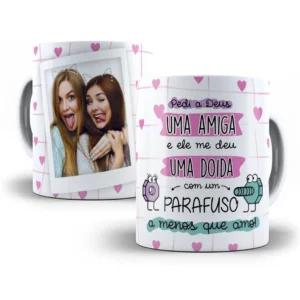 Arte Caneca Personalizada Com Tema De Amizade Louca