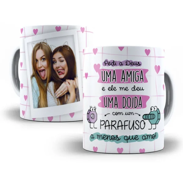 Arte Caneca Personalizada Com Tema De Amizade Louca