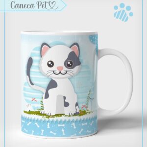 Arte Caneca Pet Gatinho - Arquivo Digital