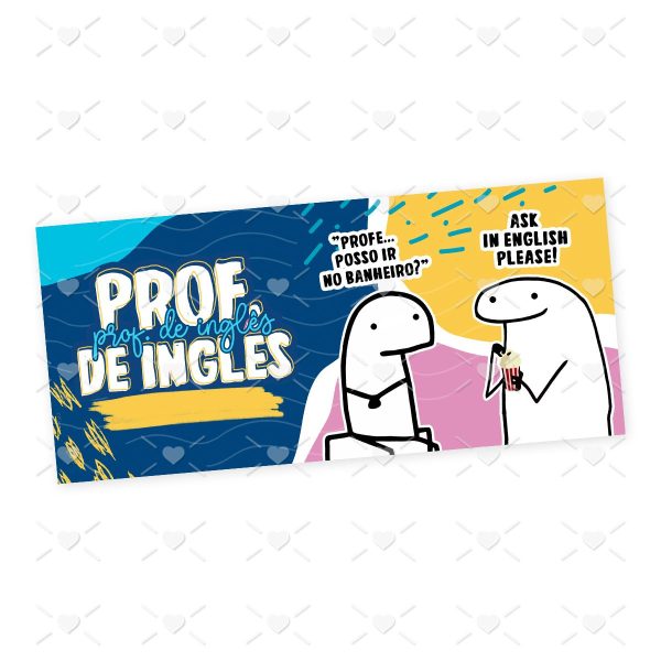Arte Caneca Prof. de Inglês Flork Profissões Sublimação Jpg