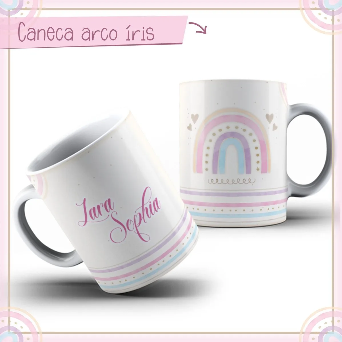Arte Caneca Rainbow - Arquivo Digital