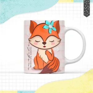 Arte Caneca Raposinha Menina - Arquivo Digital 17 Arte Caneca Raposinha Menina - Arquivo Digital